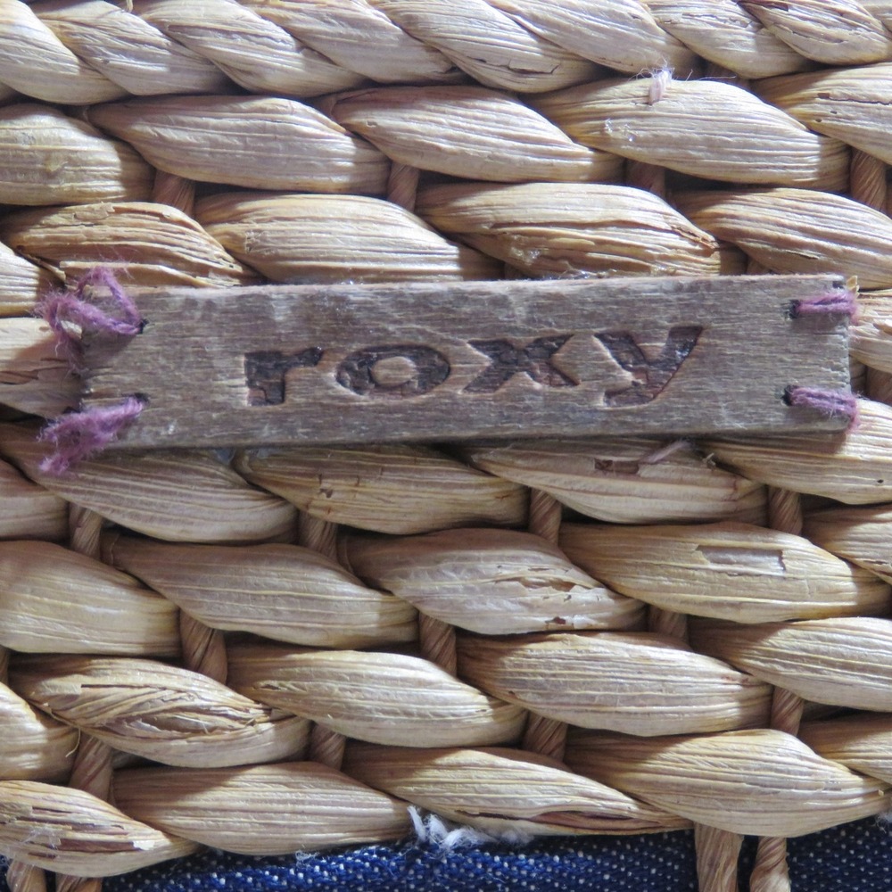 Roxy Straw Tweed Braided Beach Tote Bag Summer Handbag Cottage Core Beach Cruise - Picture 8 of 8